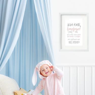 Imagem de Quadro Infantil Seja Forte e Corajosa - 60x48cm