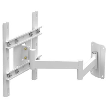 Imagem de Suporte tv 10 30 40 42 48 56 vesa 400x400 4 movimentos branco - MULTIF