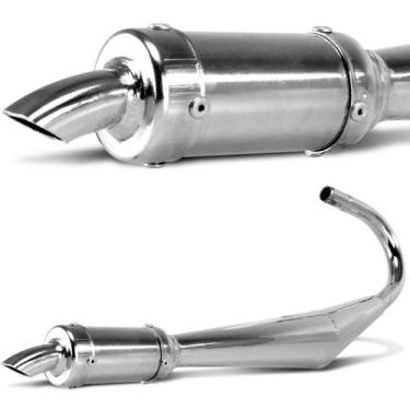 Imagem de Escapamento Ponteira Cromada Dimensionado Original Mobilete Cromo Fort
