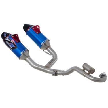 Imagem de Escape Esportivo Ponteira Dupla Powercore 3 Crf 230 Pro Tork, AZUL, Ún