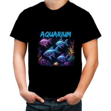 Imagem de Camiseta Colorida Peixes no Aquário Translúcido Fish 2 - Kasubeck Stor