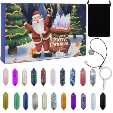Imagem de Calendário do Advento Aviski Christmas 2024 com kit Healing Stones
