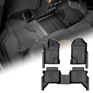 Imagem de Tapetes para Piso de Carro AOMSAZTO para Ford Ranger SuperCrew 2019-23