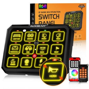 Imagem de Panel de Interruptores Auxbeam RGB de 12 Canales Bluetooth AC-1200 con