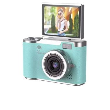 Imagem de Câmera Digital 4K HD Portátil com Tela Giratória Flip 2.4" Zoom 8X Gra