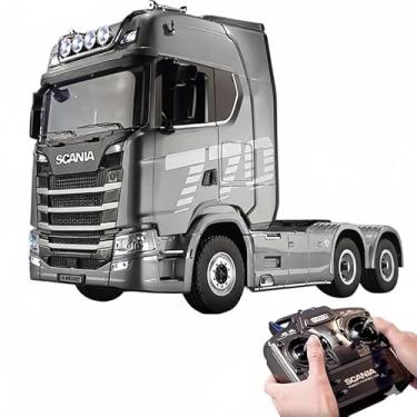 Imagem de Caminhão Scania 770s V8 de Controle Remoto H1501 Cinza - Escala 1:18 Realista