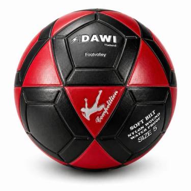 Imagem de bola de futevôlei e altinha dawi competition oficial 5, Preto, Vermelh