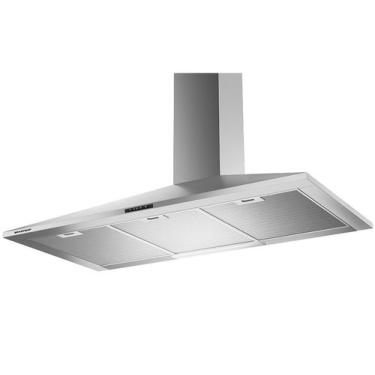 Imagem de Coifa de Parede Brastemp 90 cm Inox Piramidal 5 e 6 Bocas Duplo Filtro