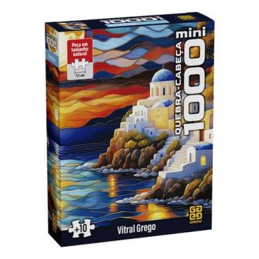 Imagem de Quebra Cabeças 1000 Peças MINI VITRAL GREGO - Grow