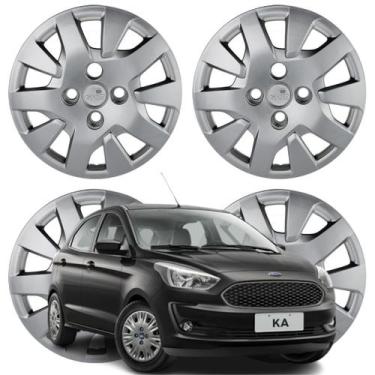 Imagem de Jogo Calota Aro 14 Ford KA 2019-2020 Cubo Baixo Prata 343CB-PTA-U - Gr