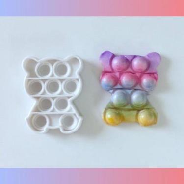 Imagem de Molde de Silicone Ursinho Pop It Fidget Toy - Max Festas