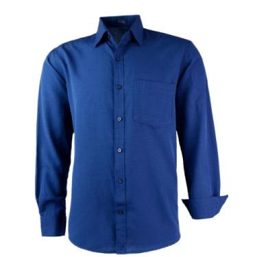 Imagem de Camisa Social LBL Masculina Manga Longa Clássica Com Bolso 3006 - AMIL