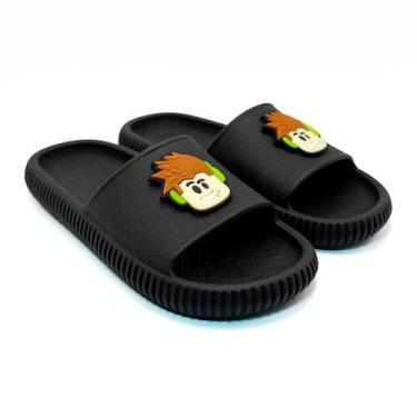 Imagem de Chinelo Slide Nuvem Menino Menina Gamer Roblo X Jogo Confortável Macio