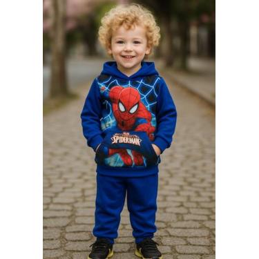 Imagem de Conjunto Moletom Homem Aranha Infantil - Loja Conforto Kids, Azul, P