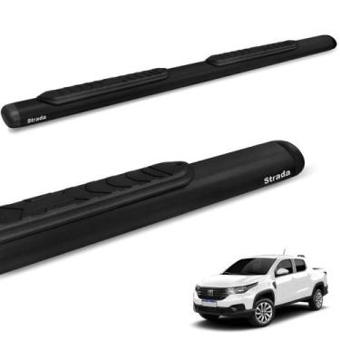 Imagem de Estribo Lateral Oval Strada 2021 a 2026 CD CS Aço Carbono Preto - Trac