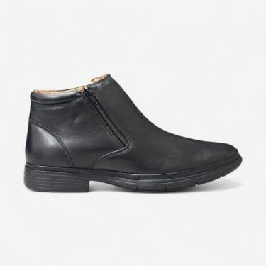 Imagem de Bota Anatomic Gel Ultraleve Masculina Em Couro Preto, Preto, 43