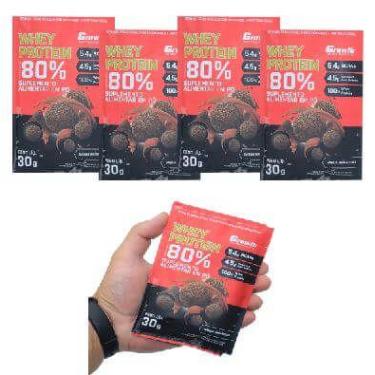 Imagem de 5 Sache Dose Whey Protein Growth Brigadeiro Viagem Dia A Dia - Growth 