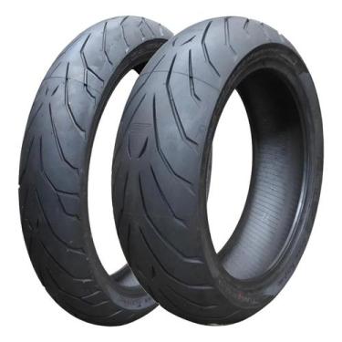 Imagem de Par Pneu 110 80 18 160 60 17 Moto Angel Gt Uso S câmara - Pirelli