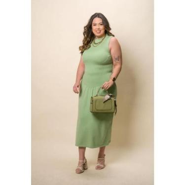 Imagem de Vestido modal Regata Midi Cintura Baixa Lançamento Plus Size Tam G - G