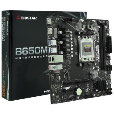 Imagem de Placa Mãe Biostar B650MT com Socket AM5 e DDR5 para AMD Ryzen 7000 Series com Suporte a Pcie 4.0 e M.2 Nvme