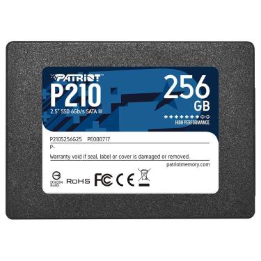 Imagem de SSD Patriot P210 256GB SATA 3 com Alta Velocidade e Desempenho Confiável - P210S256G25