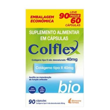 Imagem de Colágeno Tipo II 40mg Colflex Bio 90 Cápsulas - Mantecorp