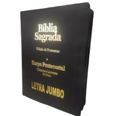 Imagem de Bíblia Sagrada Edição de Promessas Harpa Pentecostal Letra Jumbo Com Z