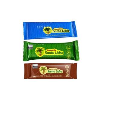 Imagem de Kit 3 Doces de Banana Sabores Sortidos 35g cada - Bananinha Santa Lídi