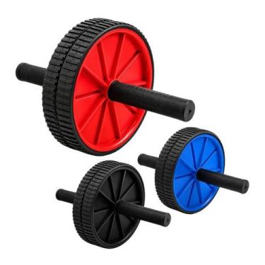 Imagem de Roda Abdominal Dupla Rolo para Exercícios Pegador Ergonômico - IDEAL