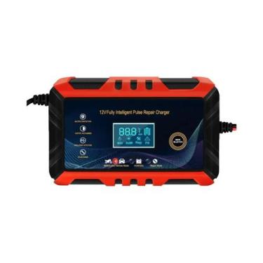 Imagem de Carregador De Bateria Inteligente 12V Com Display LCD Para Carros E Mo