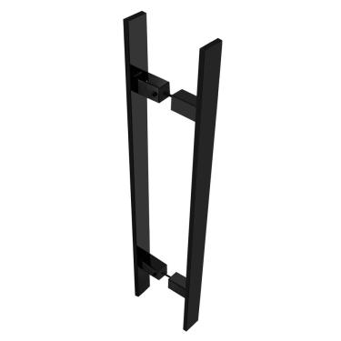 Imagem de Puxador Para Portas Em Aço Inox Preto Fosco Perseu Grego Metal 120cm