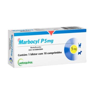 Imagem de Antibiótico Marbocyl P 5mg para Cães e Gatos com 10 Comprimidos - Veto