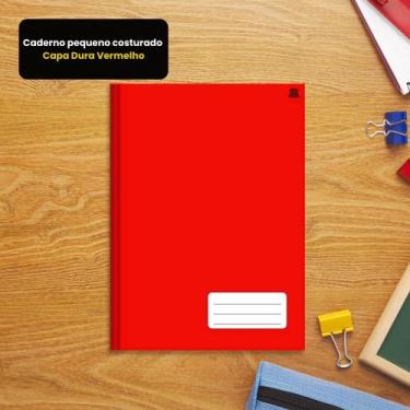 Imagem de Caderno pequeno costurado Capa Dura  Vermelho - Animativa