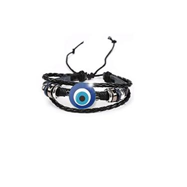 Imagem de Pulseira Olho Grego Azul (Olho Turco) Unissex Ajustável