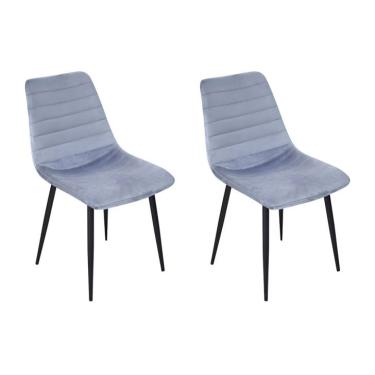Imagem de Conjunto com 2 Cadeiras Elsie Cinza Escuro