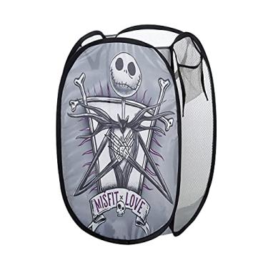 Imagem de Idea Nuova Disney Nightmare Before Christmas Pop Up Laundry Storage Hamper with Durable Carry Handles, 21" H x 13.5" W X 13.5" L