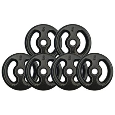 Imagem de Kit Com 06 Anilhas Emborrachadas De 5kg