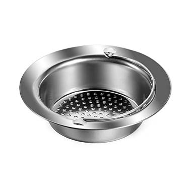 Imagem de Emissário de cozinha filtro de tanque de água pia de aço inoxidável filtro de esgoto dreno de piso filtro de tanque de água cortável 9/11 cm, guia de tamanho, l