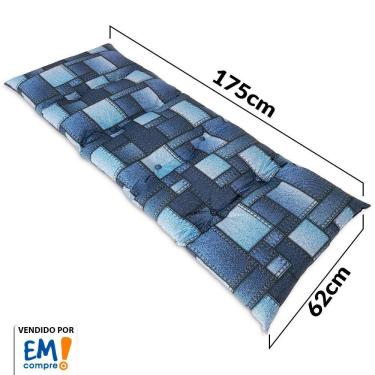 Imagem de Futon Dobrável de Espuma Solteiro Jeans