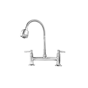 Imagem de Torneira Misturador Pia Cozinha Mesa Bica Gourmet Flexível