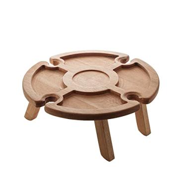 Imagem de Petisqueira de Madeira Teca com Suporte para Taça 37x16cm - Woodart