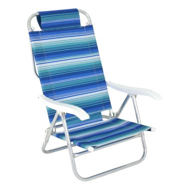 Imagem de Cadeira Praia Alumínio Reclinável Piscina Decoração
