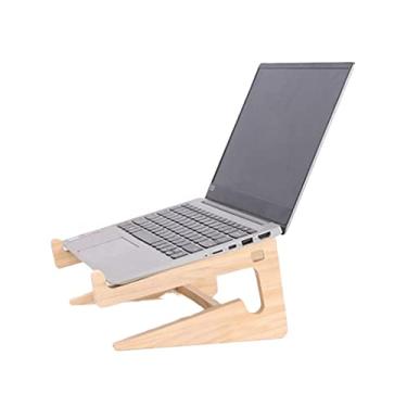 Imagem de Suporte de resfriamento universal de madeira para notebook Maxbook Pro Air IPad Pro Suporte de madeira destacável