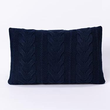 Imagem de Capa de Almofada Trico 60x40cm Sala Sofa Cama Tricot Viena