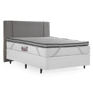 Imagem de Cama Box com Cabeceira e Pillow Top Casal Herval Top D45 New, 68x138x188 cm