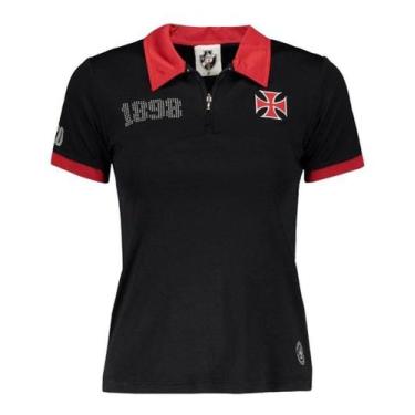 Imagem de Camisa Polo Feminina Vasco Da Gama Camiseta Cruz De Malta 14898 - Spr