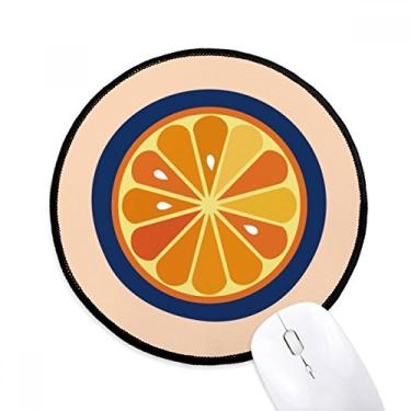 Imagem de DIYthinker O alfabeto laranja fruta bonito padrão mouse pad desktop escritório tapete redondo para computador