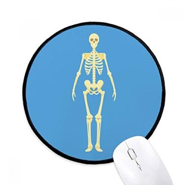 Imagem de DIYthinker Ilustração do corpo humano Bone Front Mouse Pad Desktop Office Tapete redondo para computador