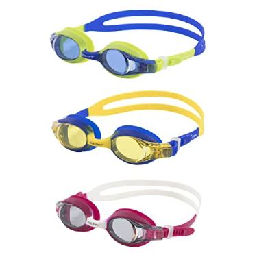 Imagem de Conjunto de 3 Óculos Dolfin Junior (azul/verde, azul/amarelo, rosa/branco, tamanho único)