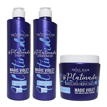 Imagem de Kit Platinado Tróia Hair 3 Passos 500Ml Cada